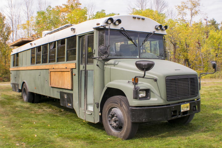 bus converted to solar powered tiny home on wheels nn 0247